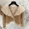 Lamb Wool Patchwork Suede Jacket