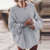 Bat Sleeve Loose-fit Hollowed Sweater