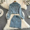 Jacket&Skirt Chic Denim 2Pcs