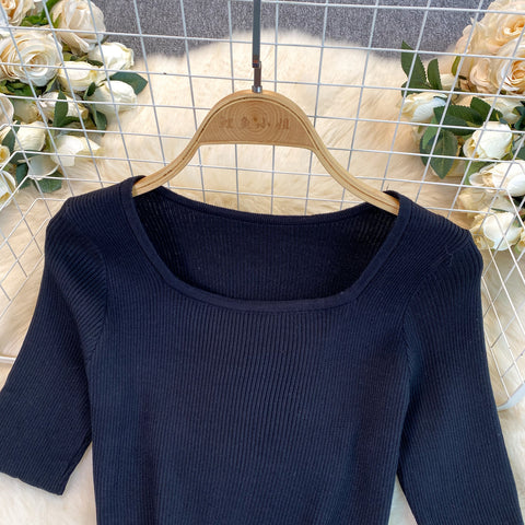 High-end Sweater&Split Skirt 2Pcs