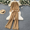 Delicate Sweater&Trousers Fringed 2Pcs