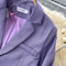 Korean Style V-neck Purple Blazer