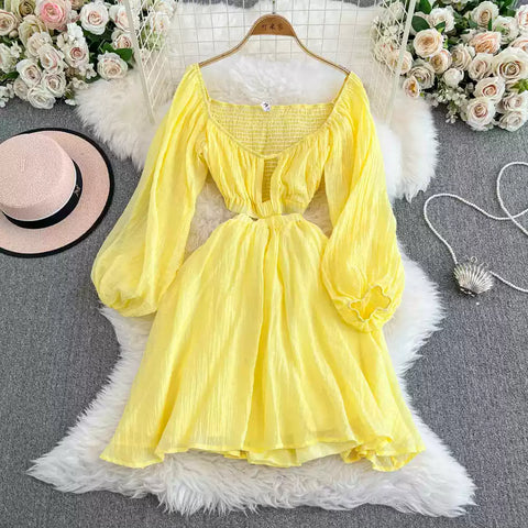 Sexy Low-cut Puffy Short Dress