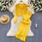 Cardigan&Slip Dress Solid Color 2Pcs