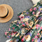 Courtly Colorful Floral Chiffon Dress