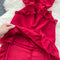 Niche Rose Ruffled Red Halter Dress