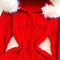 Furry Hooded Red Knitted Dress