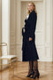 Thickened Lapel Extra-long Trench Coat