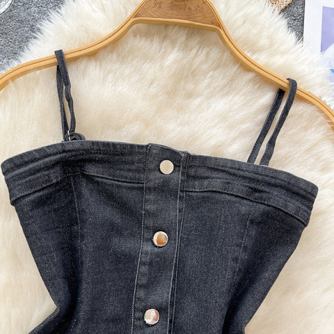Korean Style Niche Denim Camisole