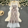 Lace Shawl&Floral Slip Dress 2Pcs