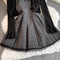 Black Shawl&Pleated Slip Dress 2Pcs