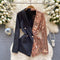 Sequin Patchwork Double-breasted Blazer