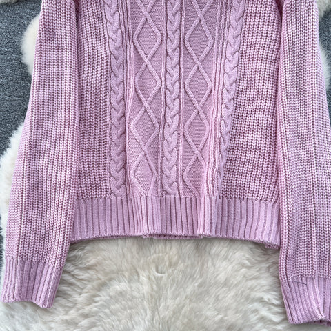 Twisted Sweater&Draped Trousers 2Pcs