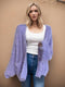 Furry Solid Color Cardigan with Pockets