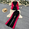 Niche Lace Patchwork Blazer&Trousers 2Pcs