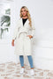 Oversized Lace-up PU Trench Coat