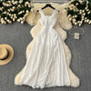 Niche Hollowed Embroidered White Dress