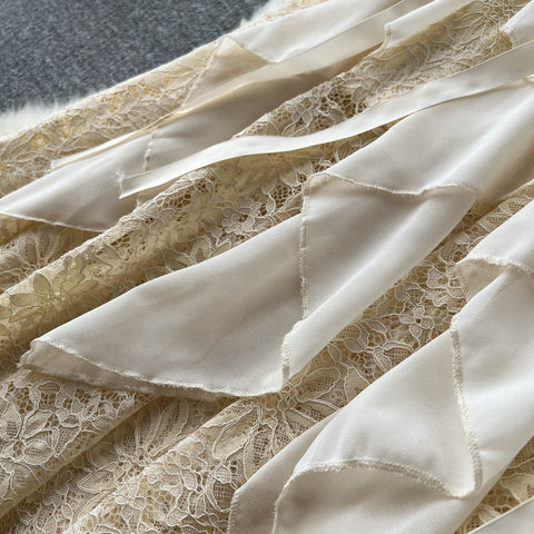 Niche Ruffle Fringed Slip Dress