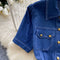 Polo Collar Denim Shirt Dress