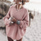 Bat Sleeve Loose-fit Hollowed Sweater