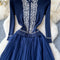 Vintage Faux Two-pieces Puffy Dress