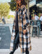 Chic Colorful Plaid Tweed Trench Coat