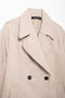 Thermal Lapeled Double-breasted Trench Coat