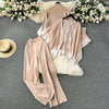 Shawl&Sweater&Trousers Casual 3Pcs