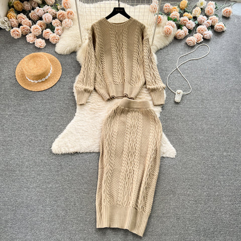 Thermal Sweater&Skirt Twisted 2Pcs