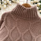 Delicate Thermal Lozenge Knitted Sweater