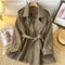 Premium Lace-up Trench Coat