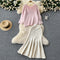 Soft Sweater&Fishtail Skirt 2Pcs