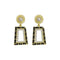 French Geometric Pearl Earrings