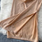 Hollowed Slim Satin Halter Dress