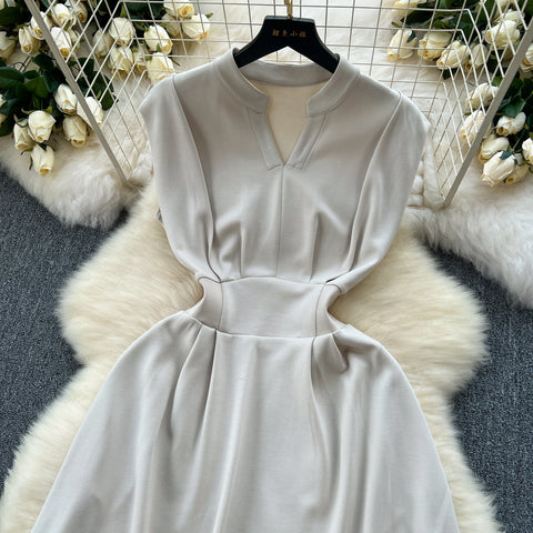 High-end Waist-slimming Sleeveless Dress