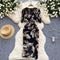 High-end Pleated Floral Printed Dress