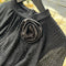 Rhinestone Studded 3d Floral Black Dress