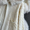 Twisted Knitted Furry Hooded Cardigan