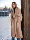 Thickened Lapel Extra-long Trench Coat