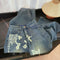 Distressed Graffiti Printed Vintage Jeans