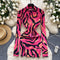 Colorful Printed Elastic Bottoming Dress