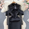 High-end Black Lace Patchwork Dress