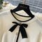 French Style Bow-tie Knitted Dress