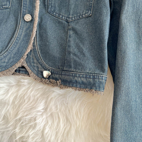 Chic Jacket&Skirt Denim 2Pcs Set