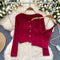 Cardigan&Knotted Camisole Knitted 2Pcs