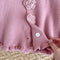 Elegant 3D Rose Flared Sleeve Knitwear