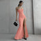 Elegant Off-shoulder Solid Color Dress
