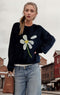 Flower Jacquard Loose-fit Sweater