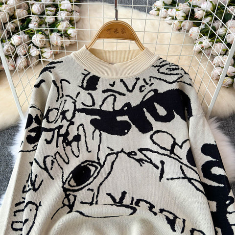 Printed Sweatshirt&Skirt Thermal 2Pcs