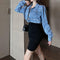 Denim Jacket&Slip Dress 2Pcs